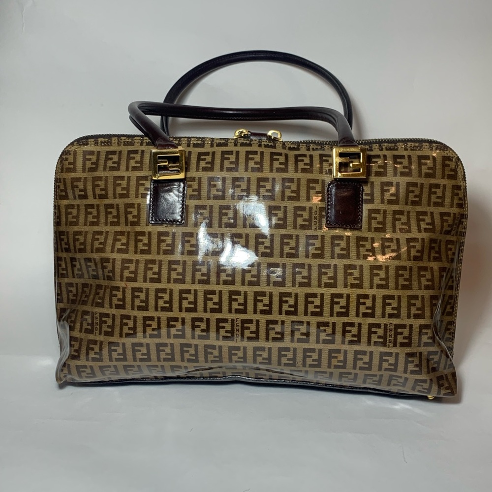 Fendi Vinyl Zucchino Shoulder Bag